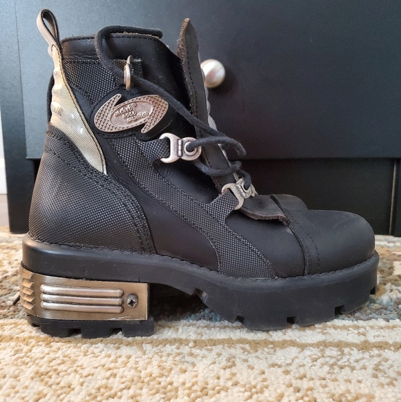 WICKED ROAD WARRIOR Leather Biker Moto Platform Combat Boots 8.5 - Picture 11 of 11